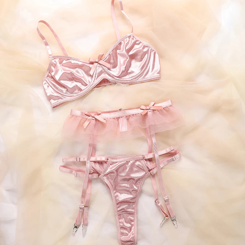 Ensemble de lingerie string et soutien-gorge confortables et amples pour femmes