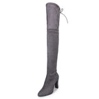 Bottes cuissardes à talon épais pour femmes