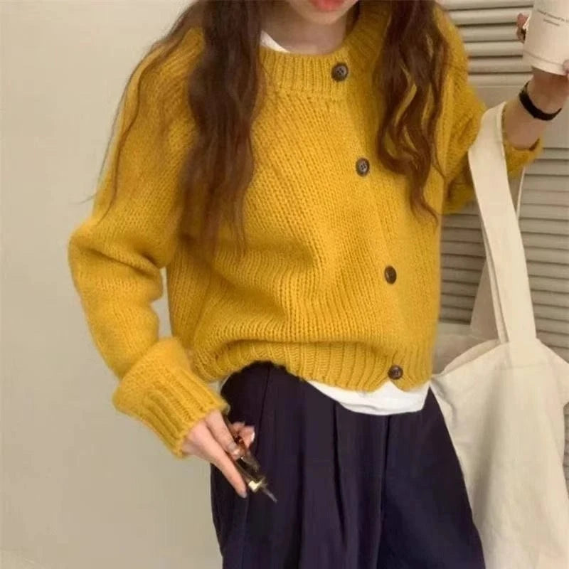 Cardigan Uni Femme – Maille Douce