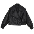 Veste en similicuir souple pour femmes
