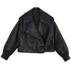 Veste en similicuir souple pour femmes