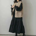 Robe pull ample mi-longue japonaise pour femmes