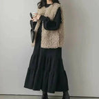 Robe pull ample mi-longue japonaise pour femmes