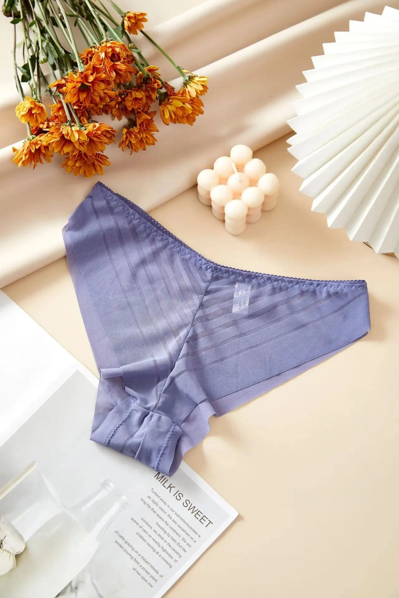 Culotte sans couture en soie glacée pour femmes