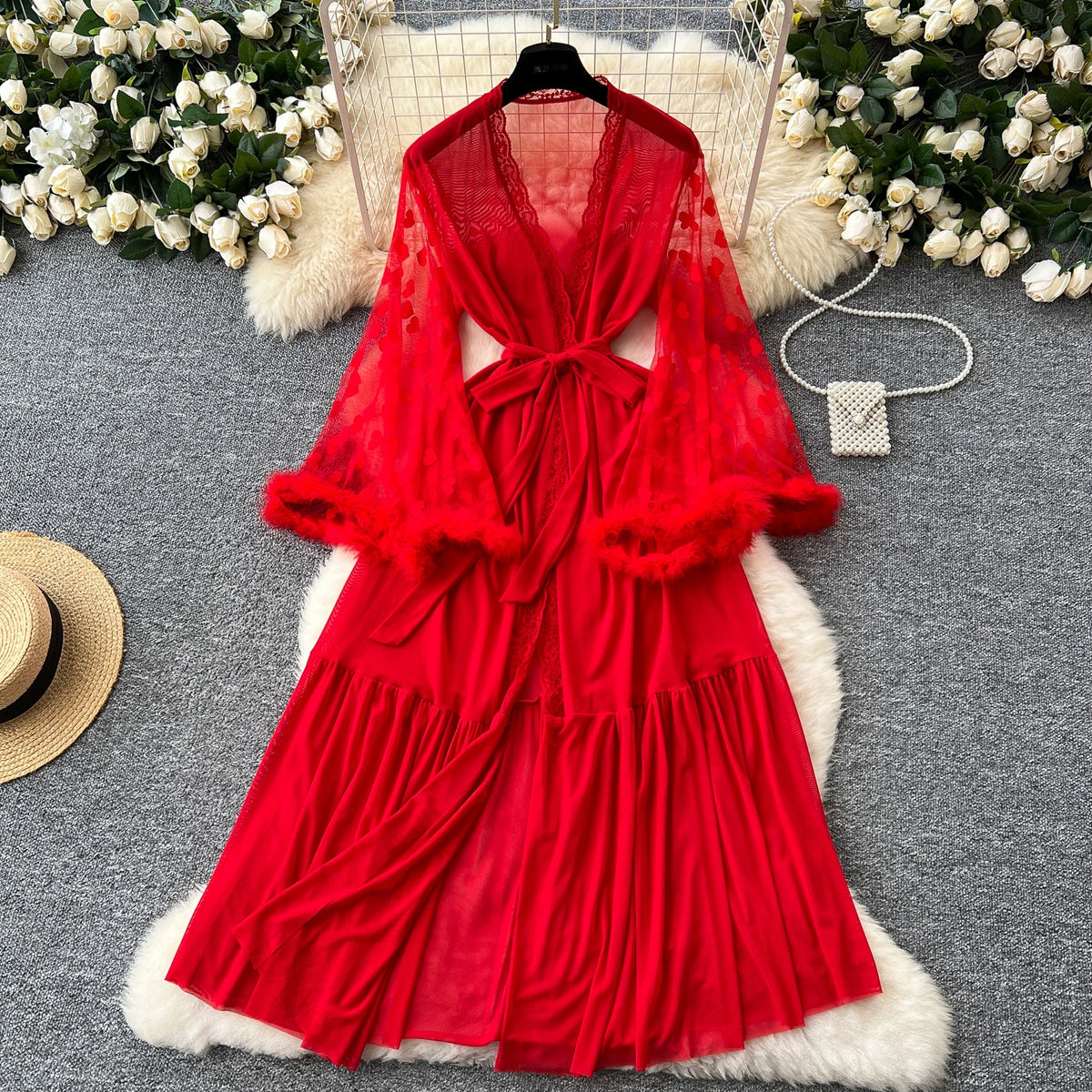 Robe Cardigan Femme – Élégante et Transparente