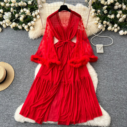 Robe Cardigan Femme – Élégante et Transparente