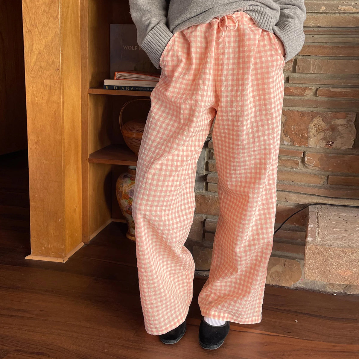 Pantalon Vintage Femme – Carreaux et Rayures
