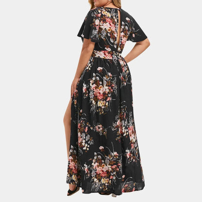 Robe Femme Imprimée – Fente Élégante