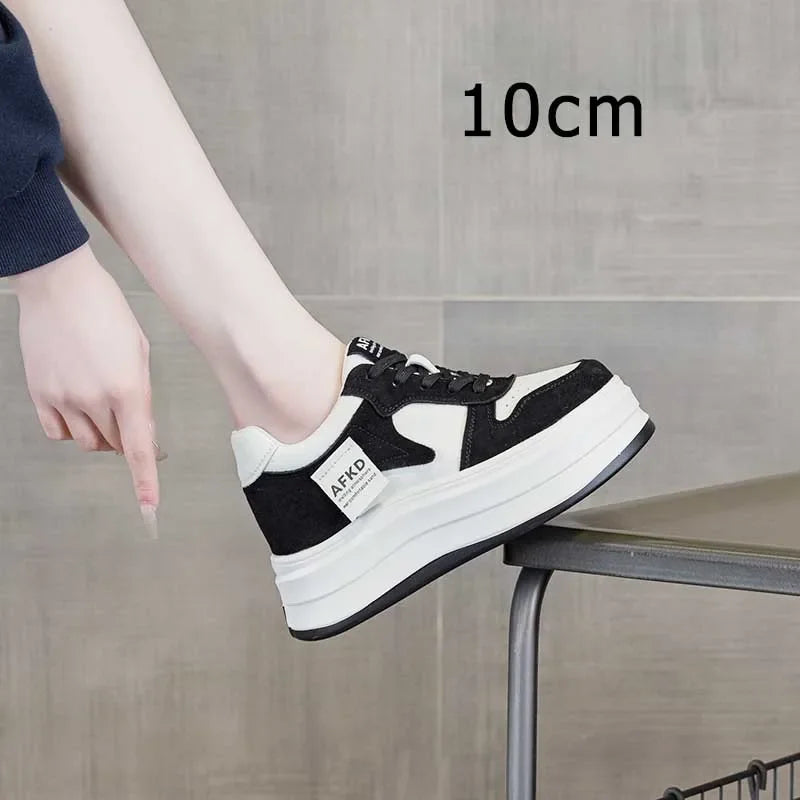 Baskets en cuir véritable pour femmes