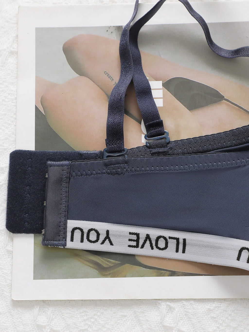 Soutien-gorge sexy brodé avec lettres pour femmes