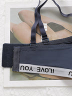 Soutien-gorge sexy brodé avec lettres pour femmes