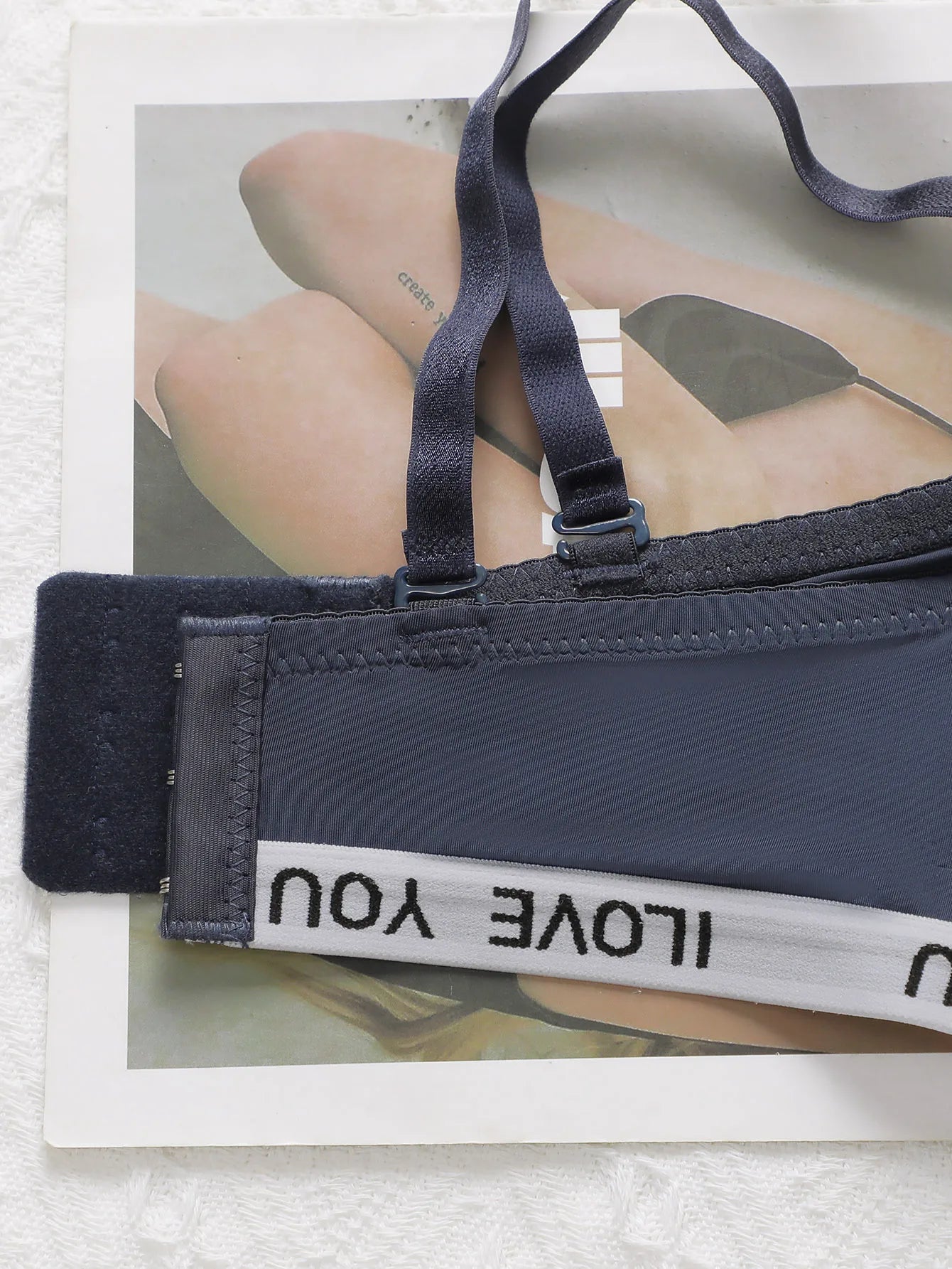 Soutien-gorge sexy brodé avec lettres pour femmes