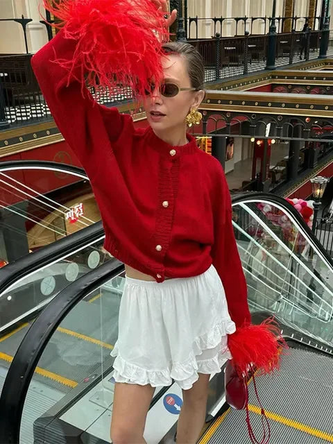 Cardigan décontracté à col rond pour femmes
