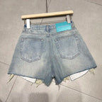Short en jean déchiré pour femmes