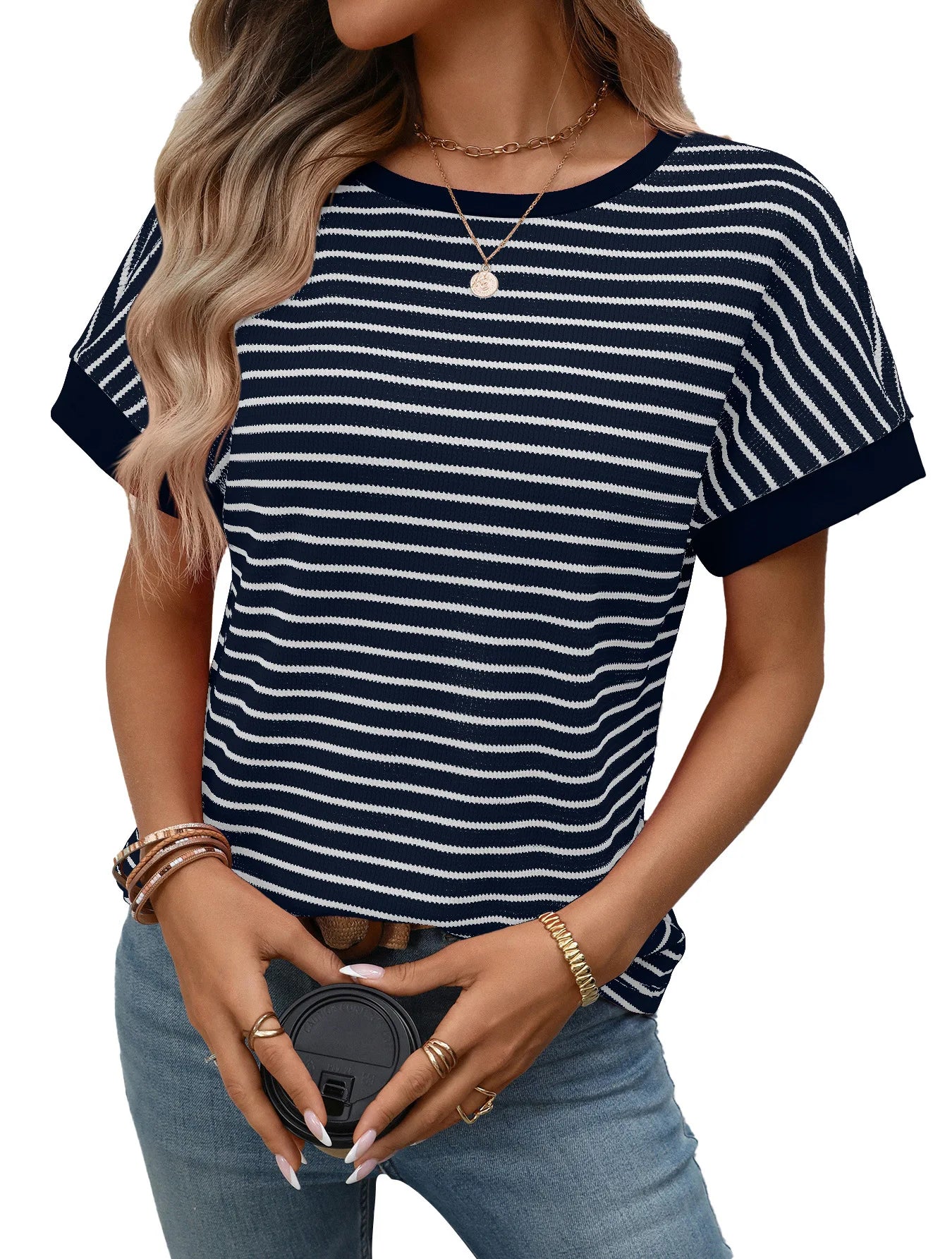 T-shirts slim rayés pour femmes