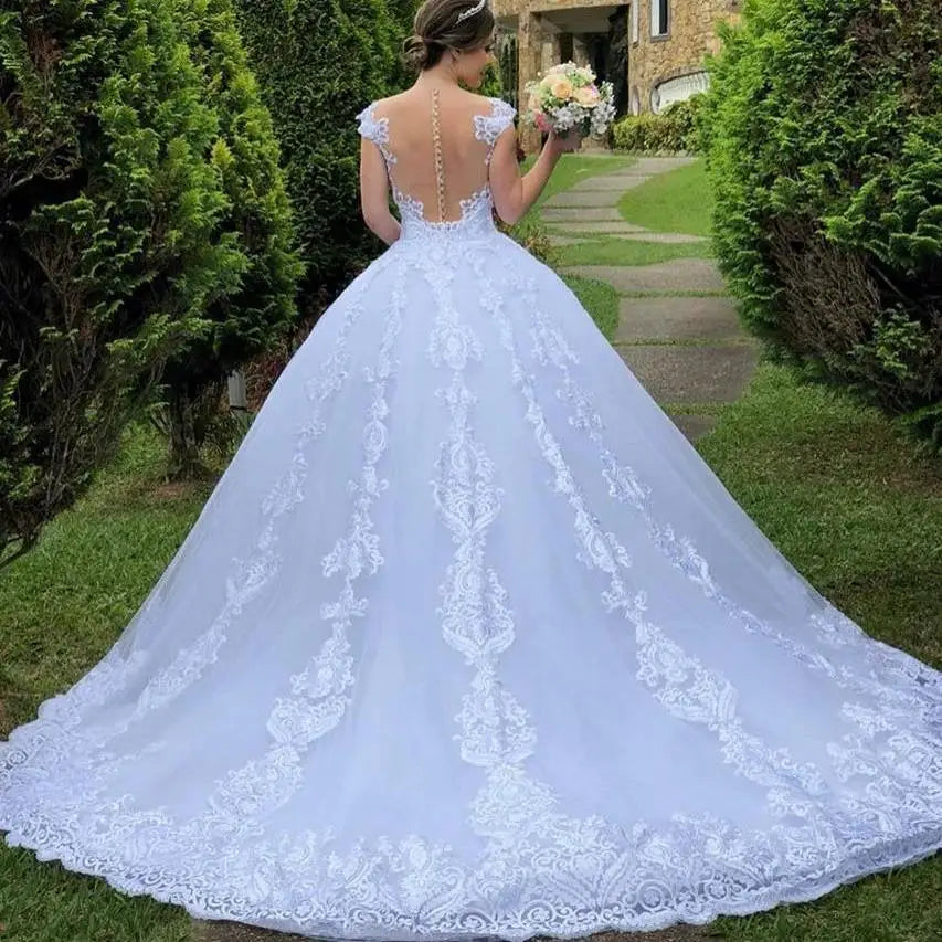 Robe de mariée de luxe en dentelle pour femmes