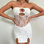Robe tube moulante sans manches pour femmes