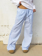 Pantalon décontracté à imprimé rayé pour femmes