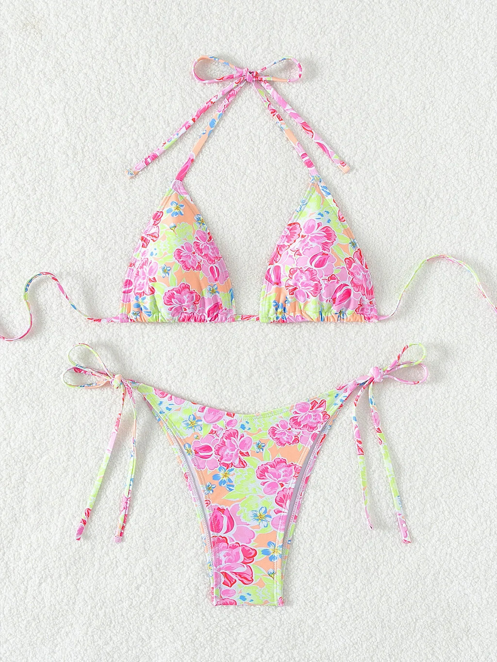 Ensemble maillot de bain 2 pièces soutien-gorge Push Up et string  pour femmes