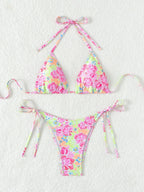 Ensemble maillot de bain 2 pièces soutien-gorge Push Up et string  pour femmes