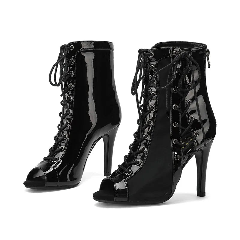 Bottines à lacets et talons hauts pour femmes