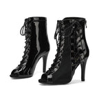 Bottines à lacets et talons hauts pour femmes