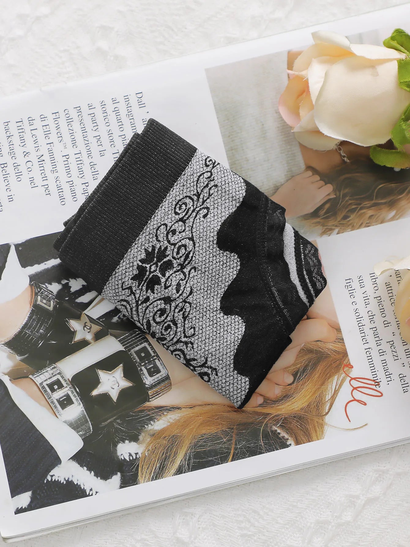 Culotte triangulaires sexy brodés de fleurs pour femmes