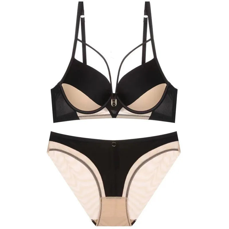 Ensemble de soutien-gorge creux et culotte pour femmes