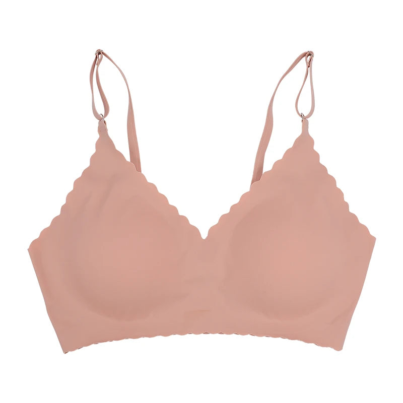 Soutien-gorge confortable sans fil, rembourré pour femmes