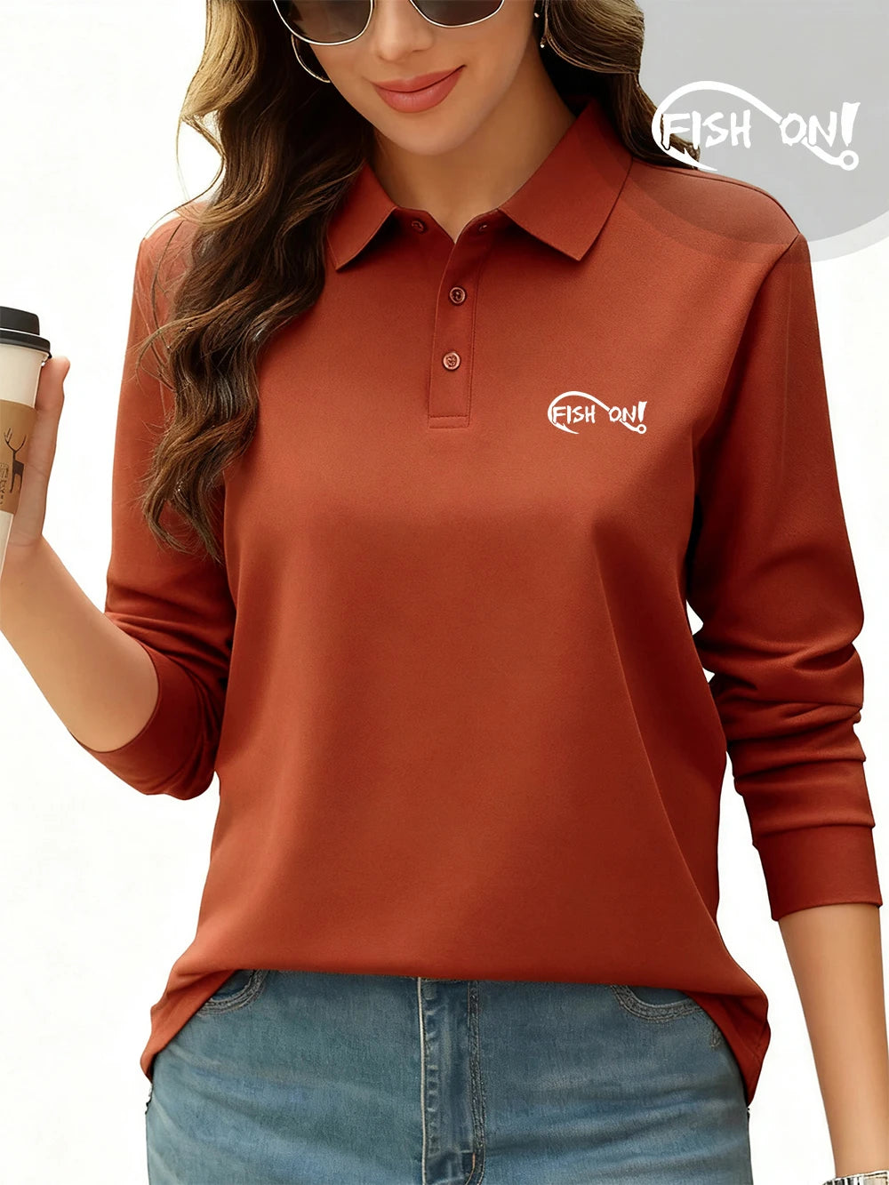 Polo Femme – Imprimé Poissons