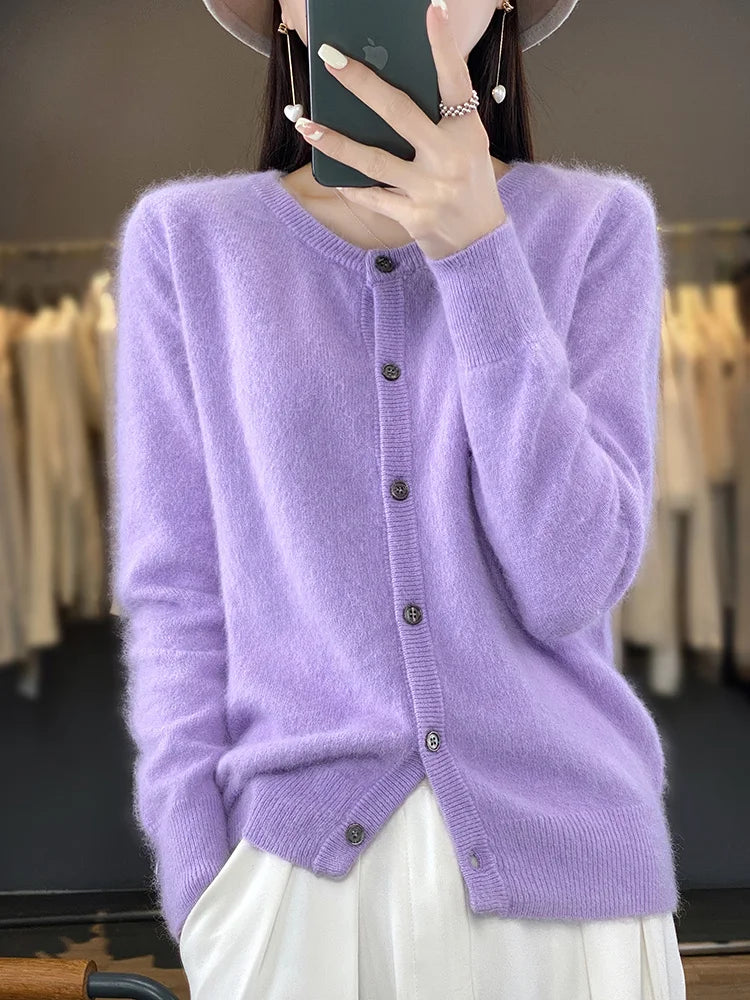 Cardigan Classique Femme – Cachemire de Vison