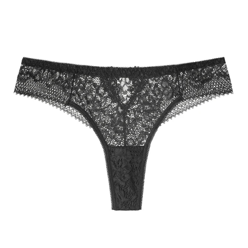 String taille basse en dentelle pour femmes
