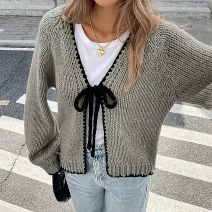 Pull Rétro Femme – Maille aux Couleurs Contrastées