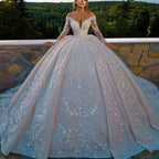 Robes de mariée à col en v pour femmes