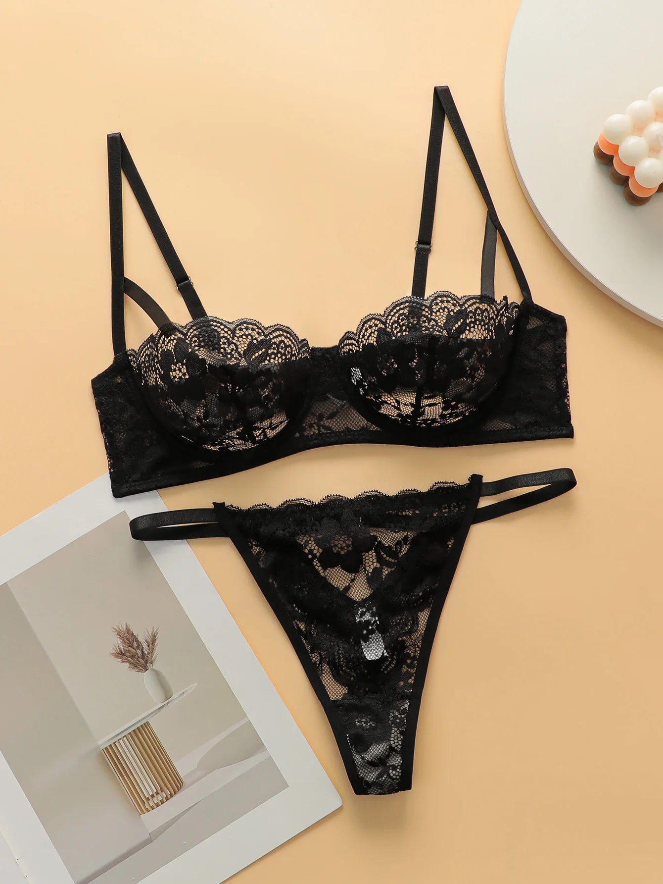 Ensemble de lingerie 2 pièces pour femmes,