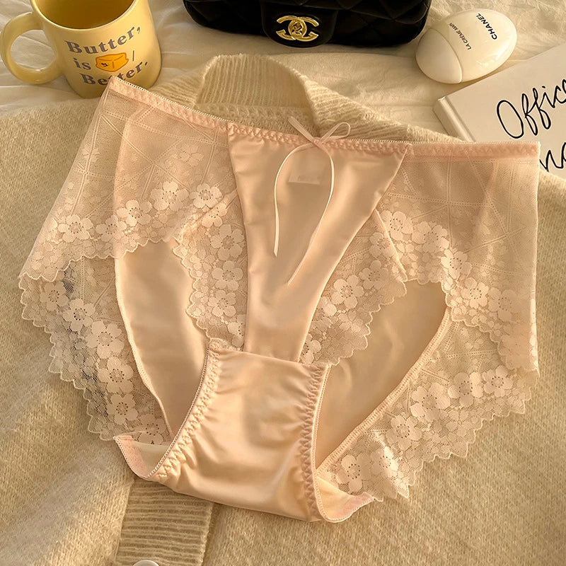 Culotte en dentelle taille haute pour femmes