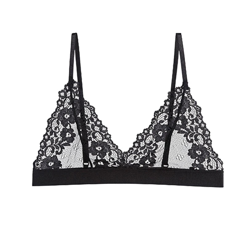 Soutien-gorge Push Up en dentelle transparente pour femmes