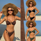 Maillot de bain deux pièces fendu pour femmes