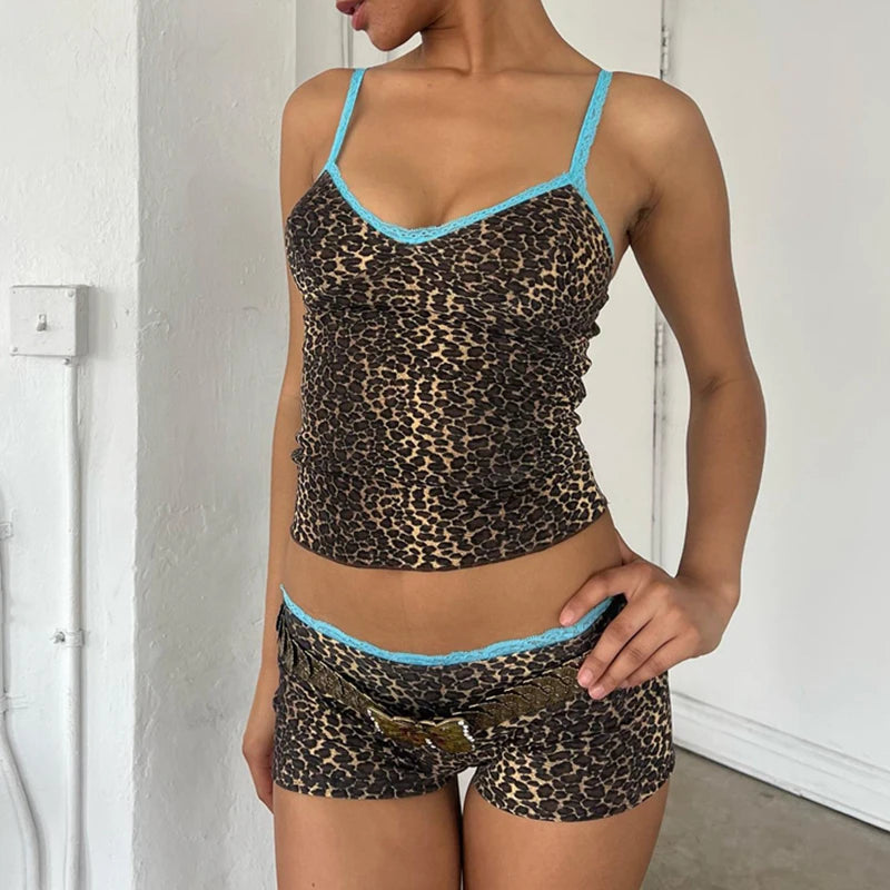 Pyjama 2 pièces imprimé crâne Kawaii vintage pour femmes