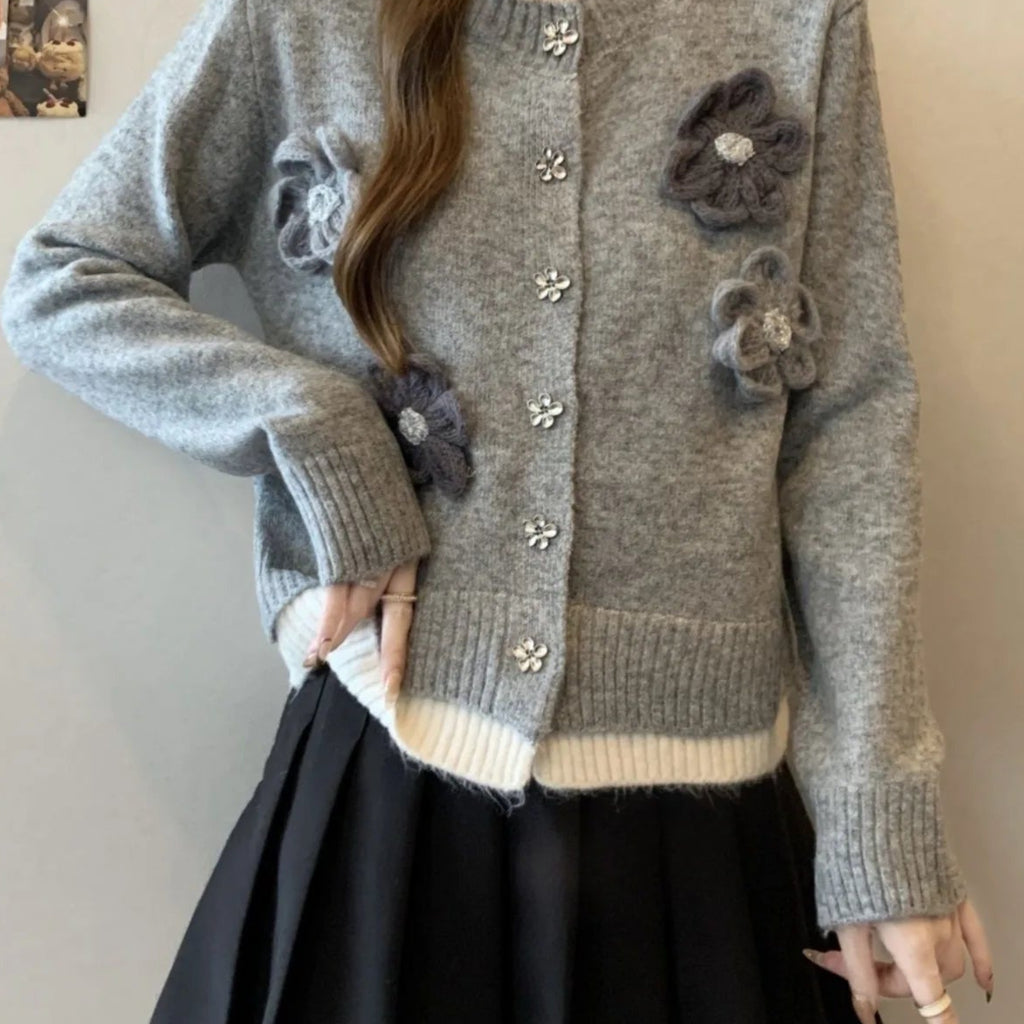 Cardigan court pour femmes