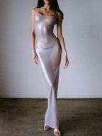Robe maxi transparente pour femmes