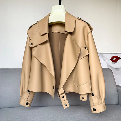 Manteau Femme – Peau de Mouton et Cuir Véritable