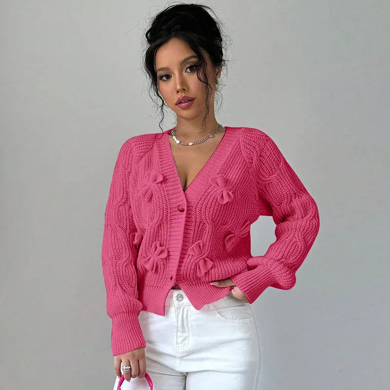 Pull tricoté à manches longues pour femmes