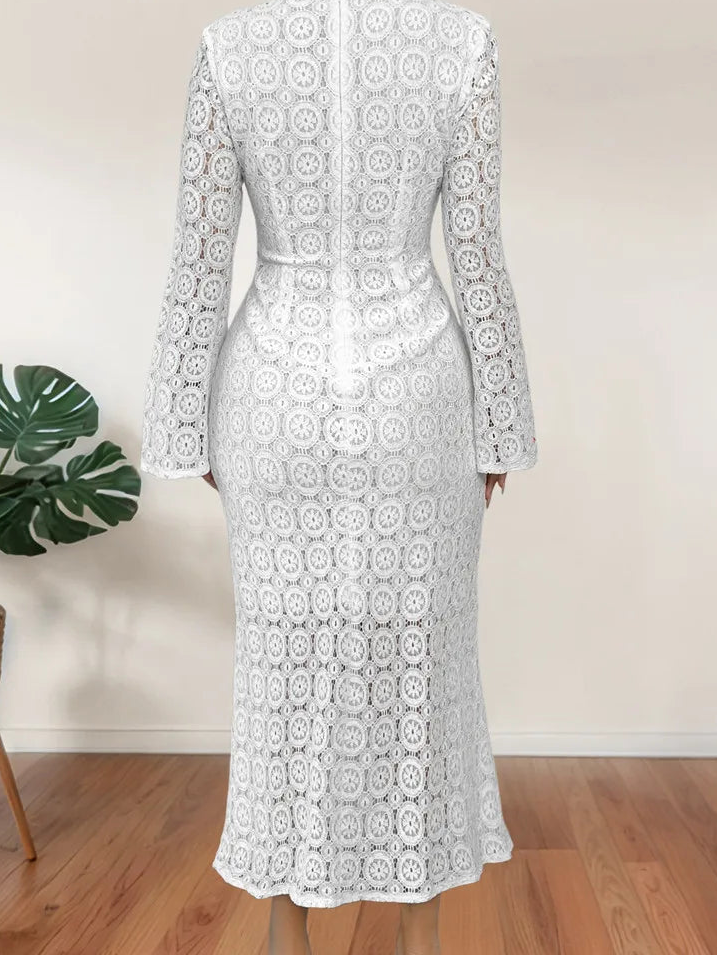 Robe longue élégante à manches longues pour femmes