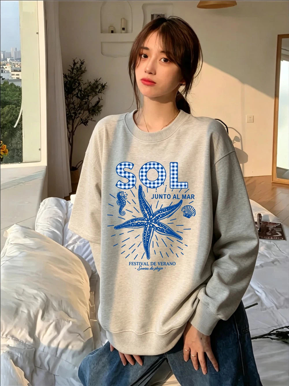 Sweat-shirts imprimés Sol Junto Al Mar pour femmes