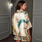 Ensemble pyjama en satin pour femmes