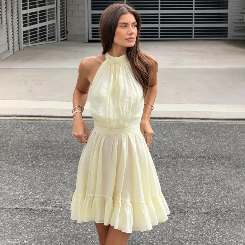 Robe mini sans manches pour femmes