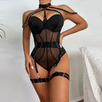 Body moulant sans manches et col en V pour femmes