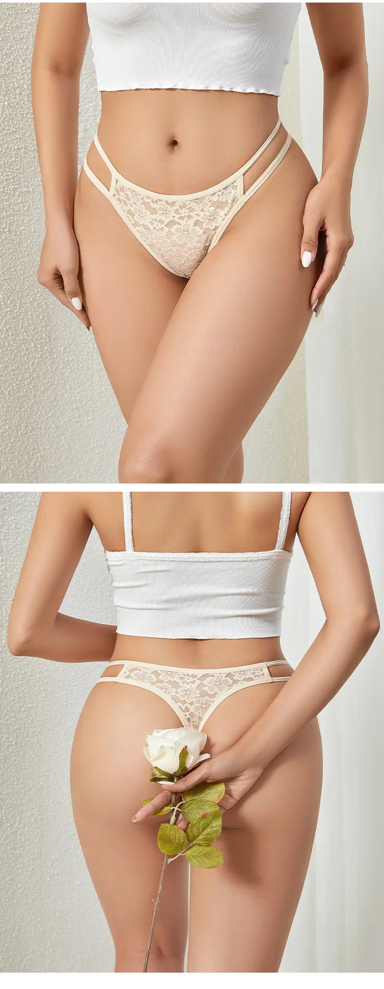Culottes en dentelle sans couture pour femmes