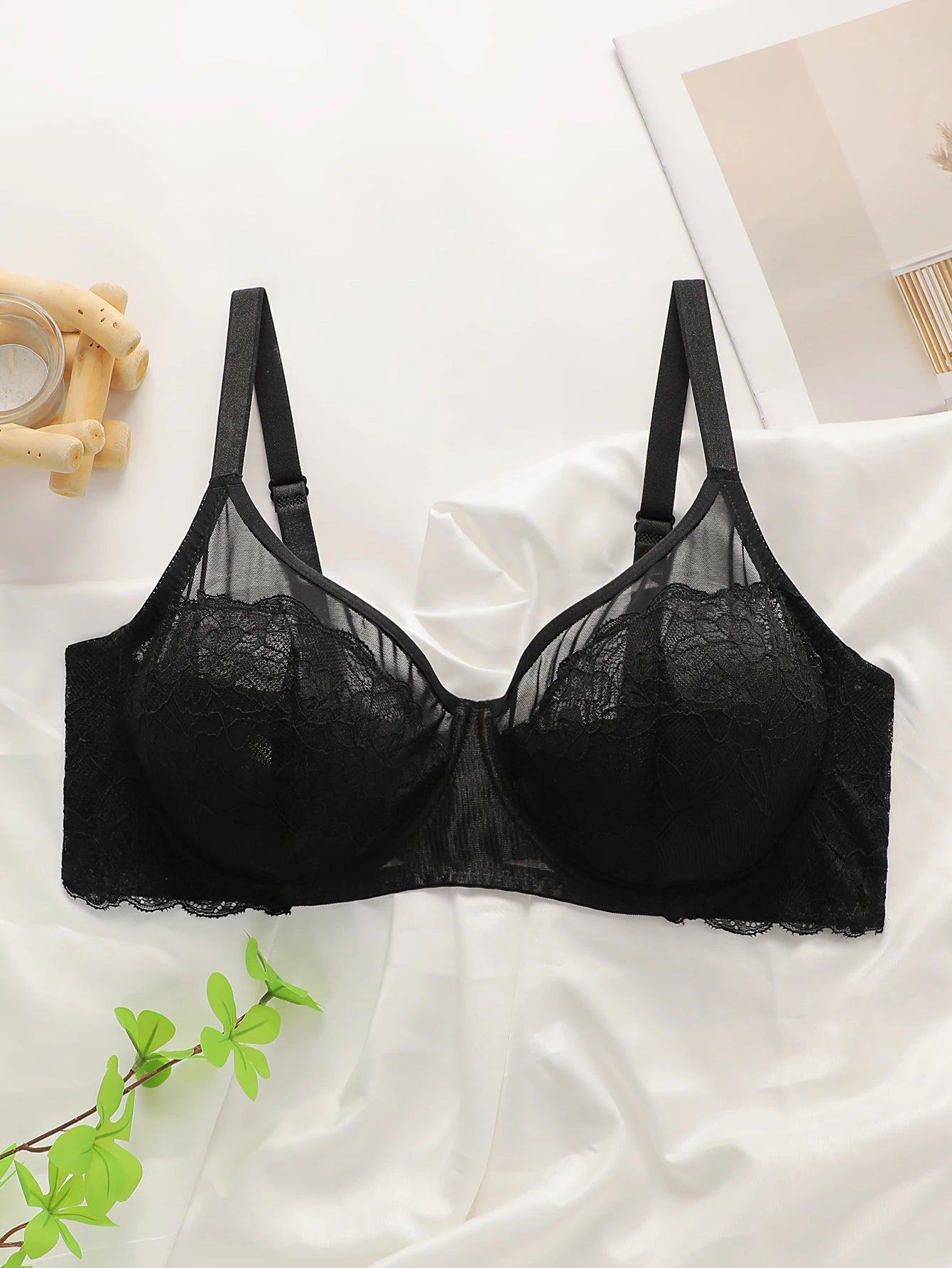 Soutien-gorge en dentelle brodée pour femmes